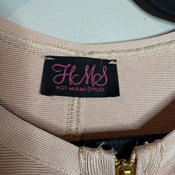 HMS blush pink thick bandage dress - Picture 3 of 5